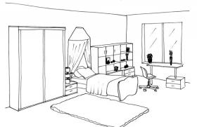 Как нарисовать комнату с мебелью